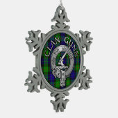Ornement Flocon De Neige Clan Gunn Crest & Tartan (Gauche)