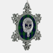 Ornement Flocon De Neige Clan Hamilton Crest & Hunter Tartan (Gauche)