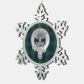 Ornement Flocon De Neige Clan Hamilton Crest & Hunter Tartan (Vue impression)