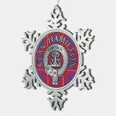 Ornement Flocon De Neige Clan Hamilton Crest & Tartan (Vue impression)