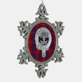 Ornement Flocon De Neige Clan Hamilton Crest & Tartan (Gauche)