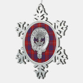 Ornement Flocon De Neige Clan Hamilton Crest & Tartan (Vue impression)
