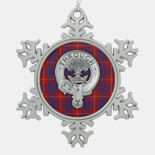 Ornement Flocon De Neige Clan Hamilton Crest & Tartan