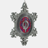 Ornement Flocon De Neige Clan Hamilton Crest & Tartan Knot (Gauche)
