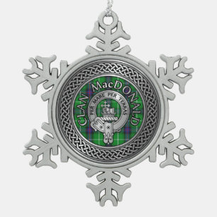 Ornement Flocon De Neige Clan MacDonald Crest & Tartan Knot