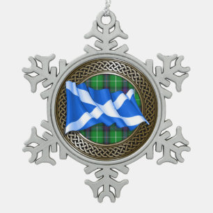 Ornement Flocon De Neige Clan MacDonald Tartan & Drapeau
