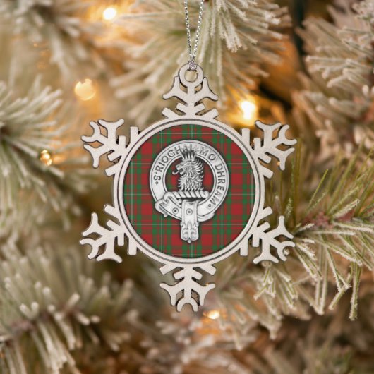 Ornement Flocon De Neige Clan MacGregor Crest & Tartan (Arbre)
