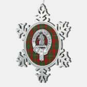 Ornement Flocon De Neige Clan MacGregor Crest & Tartan (Vue impression)