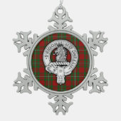 Ornement Flocon De Neige Clan MacGregor Crest & Tartan (Devant)