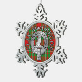Ornement Flocon De Neige Clan MacGregor Crest & Tartan (Vue impression)