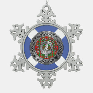 Ornement Flocon De Neige Clan MacGregor Crest & Tartan Knot