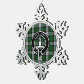 Ornement Flocon De Neige Clan MacKay Crest & Robe Tartan Snowflake Pewter (Vue impression)