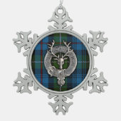 Ornement Flocon De Neige Clan MacKenzie Crest & Tartan (Devant)