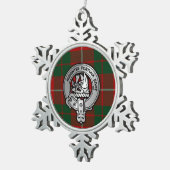 Ornement Flocon De Neige Clan MacKinnon Crest & Tartan (Vue impression)
