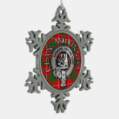 Ornement Flocon De Neige Clan MacKinnon Crest & Tartan (Gauche)