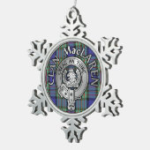 Ornement Flocon De Neige Clan MacLaren Crest & Tartan (Vue impression)