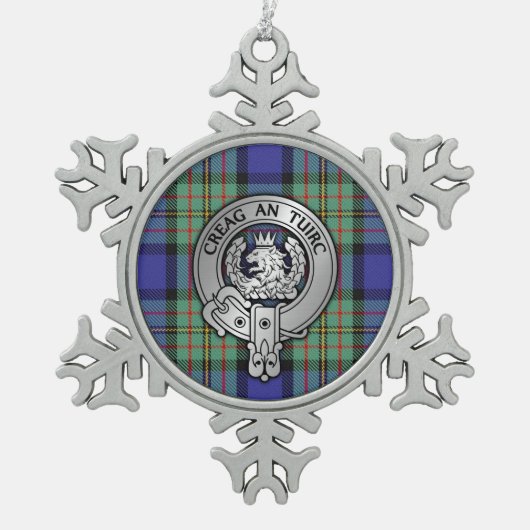 Ornement Flocon De Neige Clan MacLaren Crest & Tartan (Devant)