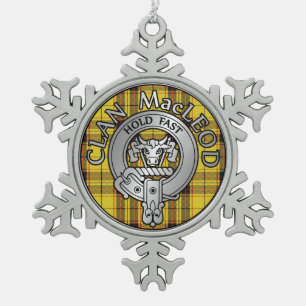 Ornement Flocon De Neige Clan MacLeod Crest & Tartan