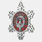Ornement Flocon De Neige Clan MacNeacail | MacNicol Crest & Tartan (Vue impression)