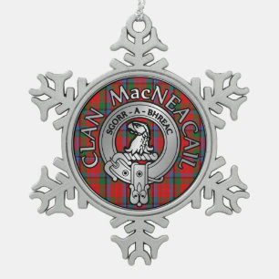Ornement Flocon De Neige Clan MacNeacail   MacNicol Crest & Tartan