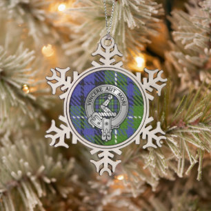 Ornement Flocon De Neige Clan MacNeill de Gigha Crest & Tartan Snowflake Pe