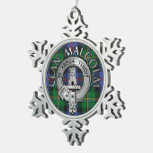 Ornement Flocon De Neige Clan Malcolm Crest & Tartan (Vue impression)