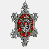 Ornement Flocon De Neige Clan Morrison Crest & Tartan (Gauche)