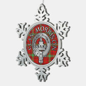 Ornement Flocon De Neige Clan Morrison Crest & Tartan (Vue impression)