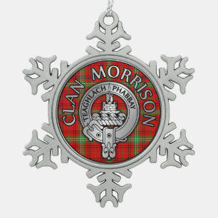 Ornement Flocon De Neige Clan Morrison Crest & Tartan