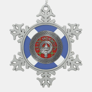 Ornement Flocon De Neige Clan Morrison Crest & Tartan Knot