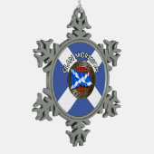 Ornement Flocon De Neige Clan Morrison Tartan Knot & Drapeau (Gauche)