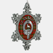 Ornement Flocon De Neige Clan Scott Crest & Tartan (Gauche)