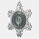 Ornement Flocon De Neige Clan Sutherland Crest & Tartan Knot (Vue impression)