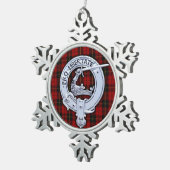 Ornement Flocon De Neige Clan Wallace Crest & Tartan (Vue impression)