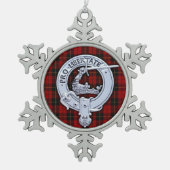 Ornement Flocon De Neige Clan Wallace Crest & Tartan (Devant)
