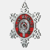 Ornement Flocon De Neige Clan Wallace Crest & Tartan (Vue impression)