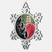 Ornement Flocon De Neige Classe classique de 2020 Graduation Photo (Vue impression)