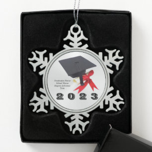 Ornement Flocon De Neige Classe de 2023 Jour de la Graduation par Janz
