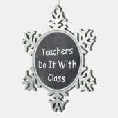 Ornement Flocon De Neige Classe Enseignants Chalkboard Design Idée cadeau (Vue impression)