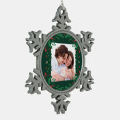 Ornement Flocon De Neige Classic Christmas Snowflake Ornament with Floram (Gauche)