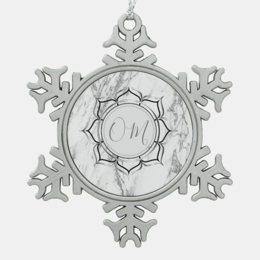 Ornement Flocon De Neige Classic Elegant Marble OM (Devant)