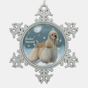 Ornement Flocon De Neige Cocker Spaniel Cadeaux de Noël