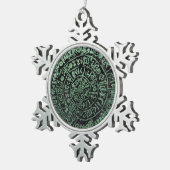 Ornement Flocon De Neige Code antique MI d'histoire de disque de la Grèce (Vue impression)