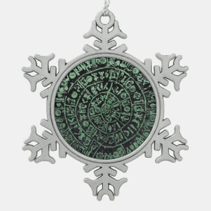 Ornement Flocon De Neige Code antique MI d'histoire de disque de la Grèce