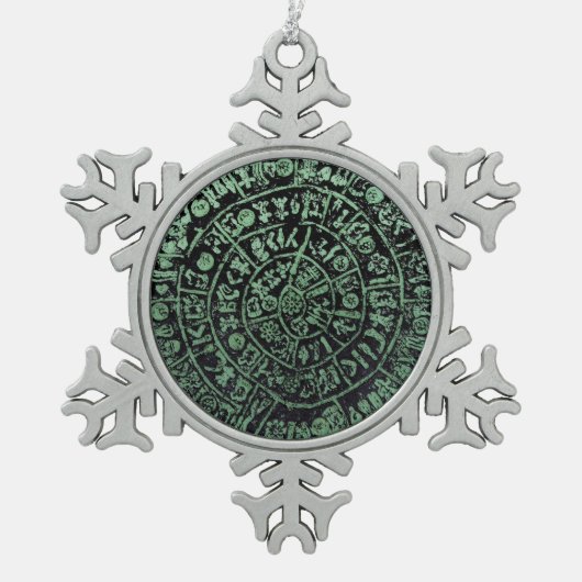 Ornement Flocon De Neige Code antique MI d'histoire de disque de la Grèce (Devant)