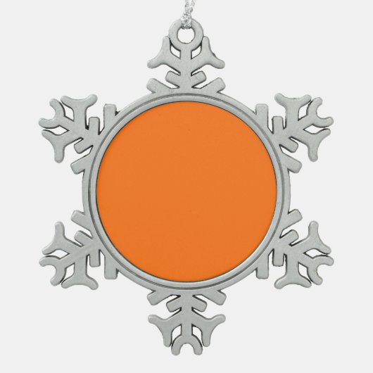 Ornement Flocon De Neige Code hexadécimal citrouille FF7518 (Devant)