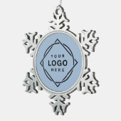 Ornement Flocon De Neige Code QR noir élégant et élégant (Vue impression)