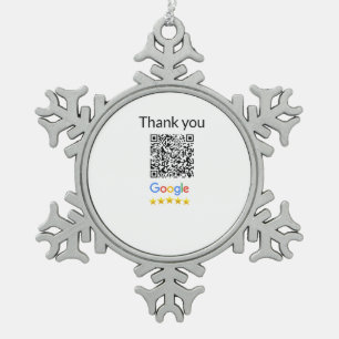 Ornement Flocon De Neige Code QR simple minimaliste ajouter un logo nom de