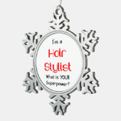 Ornement Flocon De Neige Coiffeuse (Vue impression)