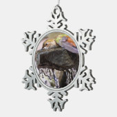 Ornement Flocon De Neige Colibri s'étendant dans l'eau (Vue impression)